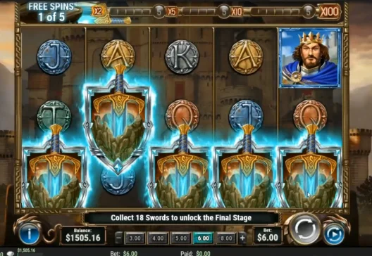 The Sword and The Grail Slot header banner